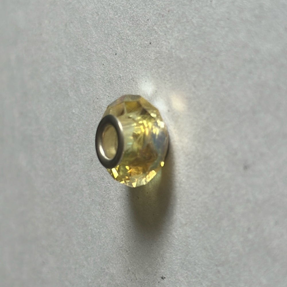 Judith Ripka gold color glass bead